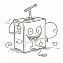 Apple juice box tattoo design idea