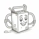 Apple juice box tattoo design idea