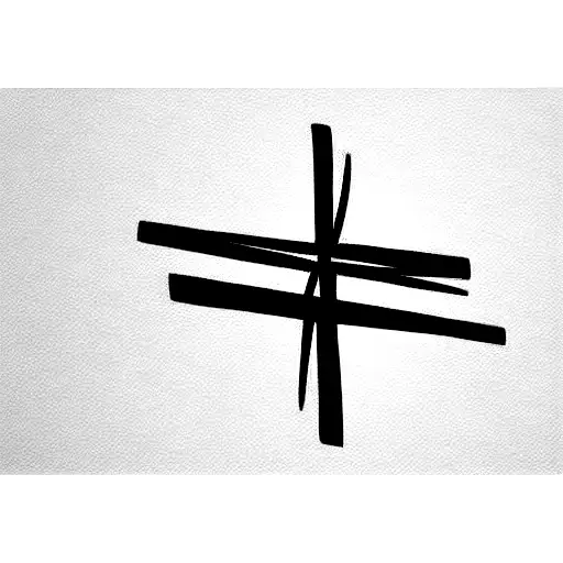 Christian cross with beautiful flowers. clean line work. tattoo design idea
