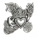 claddagh ring tattoo design idea