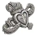 claddagh ring tattoo design idea