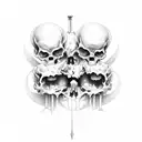 cheating death twice tattoo design idea