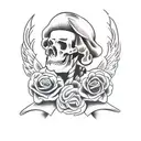 cheating death tattoo design idea