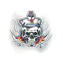 cheating death tattoo design idea