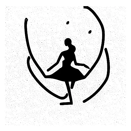 Rain drop with dancer tattoo design idea