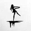 Rain drop with dancer tattoo design idea