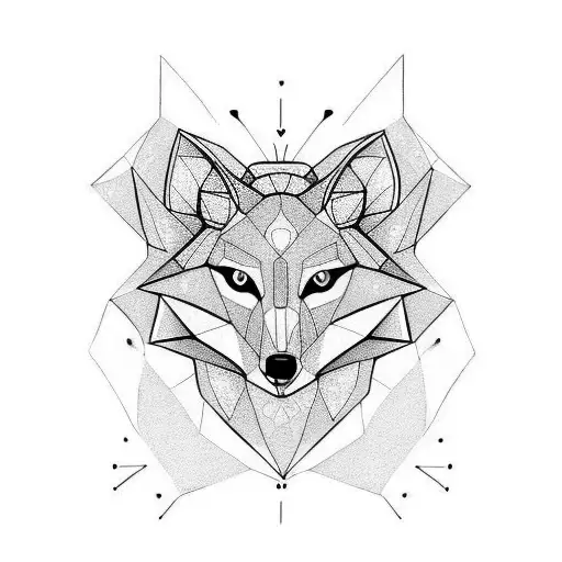 half wolveshead half mouse head tattoo design idea