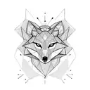 half wolveshead half mouse head tattoo design idea