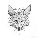 half wolveshead half mouse head tattoo design idea