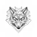half wolveshead half mouse head tattoo design idea