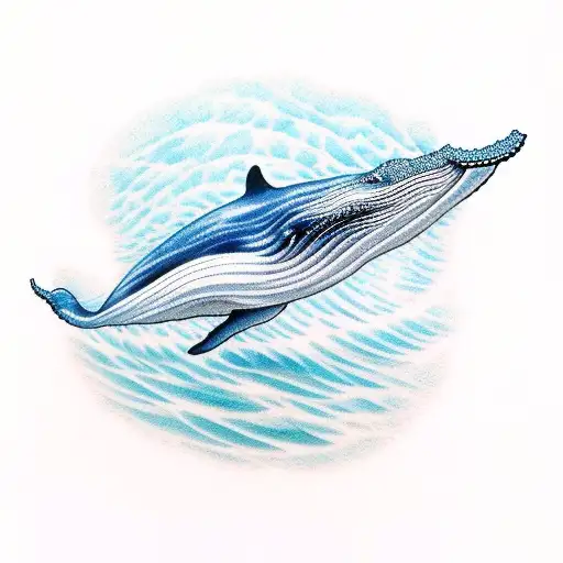 whale in space tattoo design idea