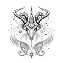 Capricorn, Sagittarius  tattoo design idea
