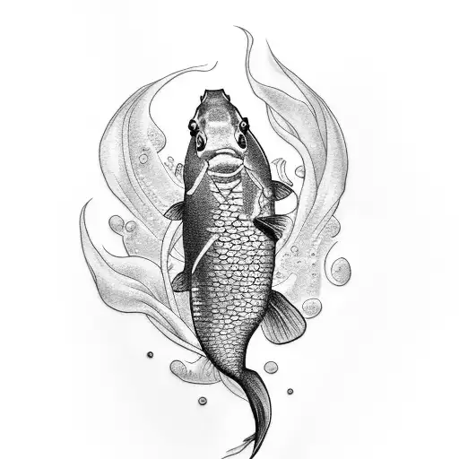 pez koi tattoo design idea