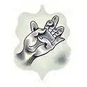 Dog paw to hand  tattoo design idea