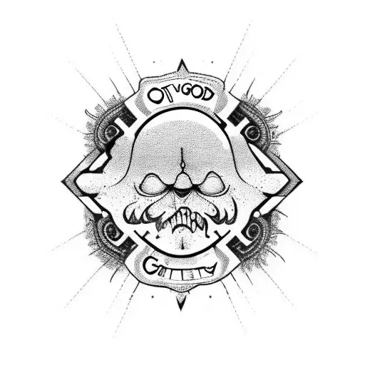 Only good vibes text gangsta letters tattoo design idea