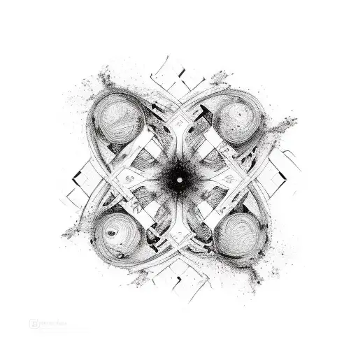 A swirling abstract design representing overthinking and emotions tattoo design idea