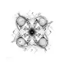 A swirling abstract design representing overthinking and emotions tattoo design idea
