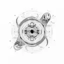 A swirling abstract design representing overthinking and emotions tattoo design idea