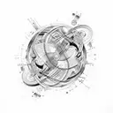 A swirling abstract design representing overthinking and emotions tattoo design idea