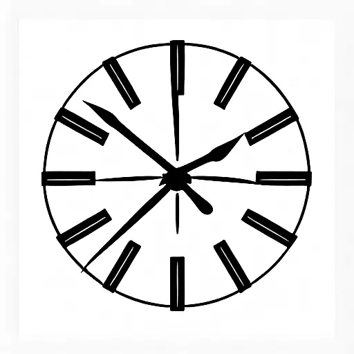 domino clock car tattoo design idea