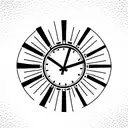 domino clock car tattoo design idea