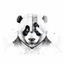 Panda warrior tattoo design idea
