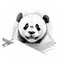 Panda warrior tattoo design idea