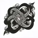 infinity sign tattoo design idea
