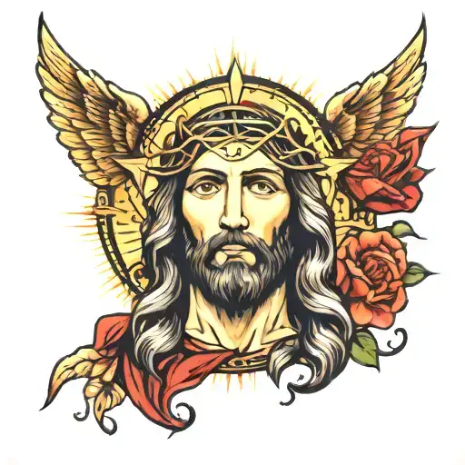 Jesus is the light of all nations tattoo design idea