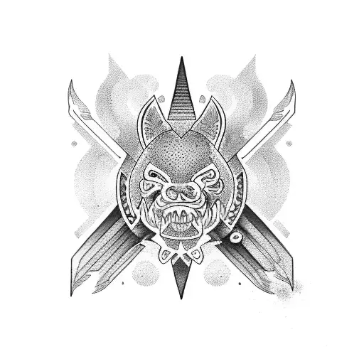 Ohana word tattoo design idea