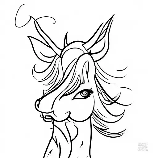 a centaur posing in a Calvin Klein commercial billboard - lines only, no colors  tattoo design idea