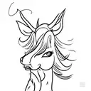 a centaur posing in a Calvin Klein commercial billboard - lines only, no colors  tattoo design idea