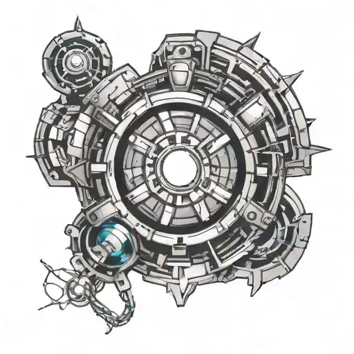 iron man arc reactor with shoulder armor for shoulder tattoo  tattoo design idea