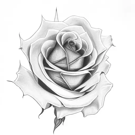 rose dying tattoo design idea