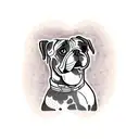 boxer dog tattoo design idea