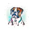 boxer dog tattoo design idea