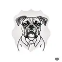boxer dog tattoo design idea