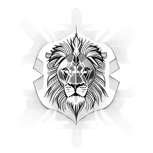 Babylon falls lion tattoo design idea