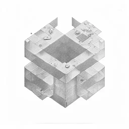 Piece of tetris tattoo design idea