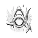 Shark surgeon tattoo design idea