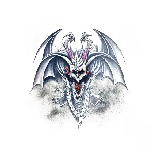 Dragon of death tattoo design idea