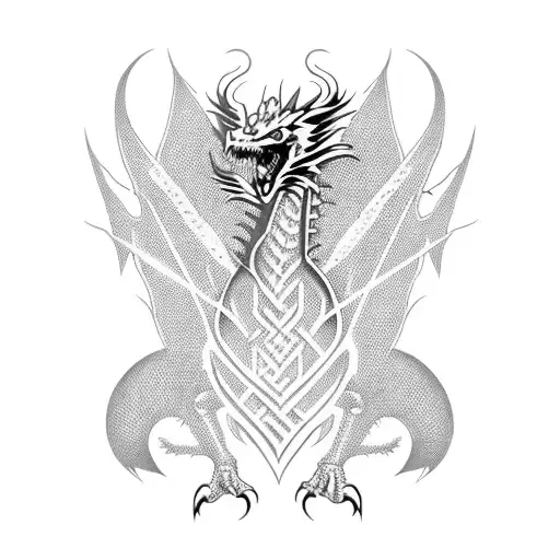 Dragon of death tattoo design idea