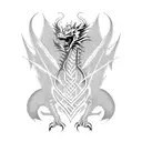 Dragon of death tattoo design idea