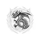 Dragon of death tattoo design idea