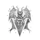 Dragon of death tattoo design idea