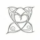 Create a tattoo featuring intertwined hearts with the initials of your nephews incorporated into the design tattoo design idea