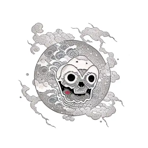 asteroid tattoo design idea