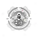 asteroid tattoo design idea