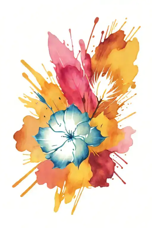 brush strokes sketching tattoo design idea