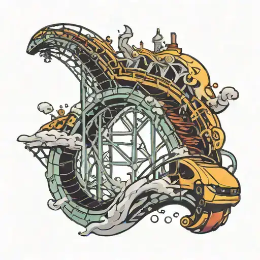 rollercoaster tattoo design idea